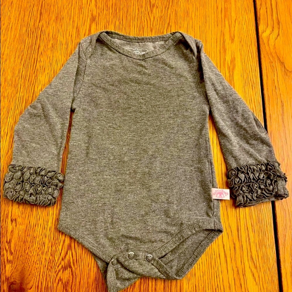 Grey Rufflebutt Onesie